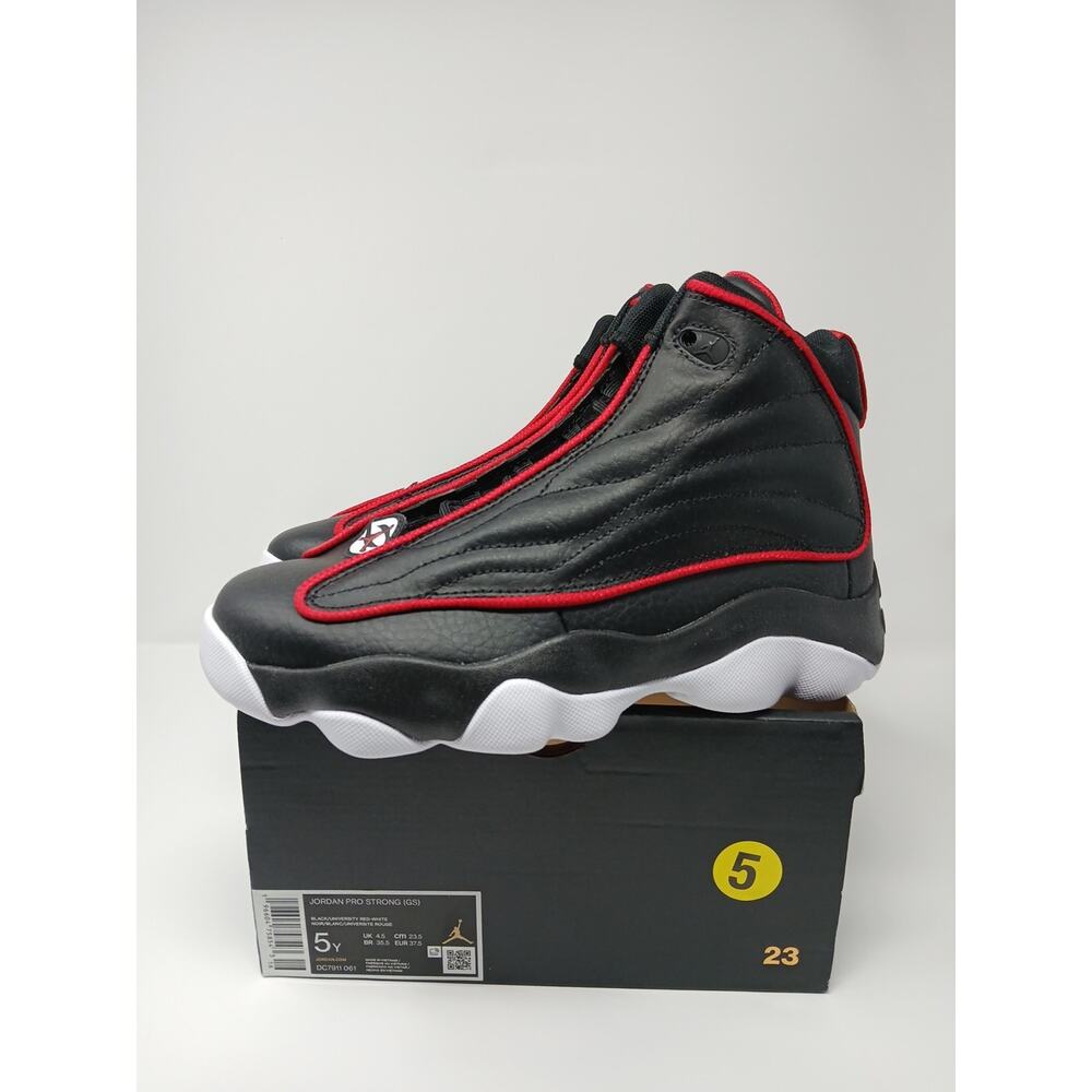 Air Jordan Pro Strong Bred Black Sneakers, Size 5Y / 6.5W BNIB DC7911-061